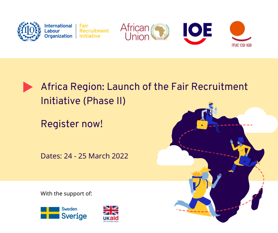 The ILO launches the Fair recruitment Initiative (Phase II, 20212025
